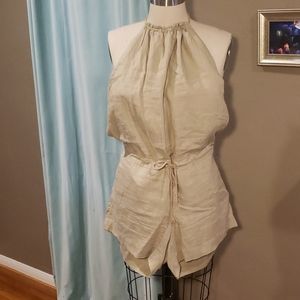 Mossimo halter linen romper